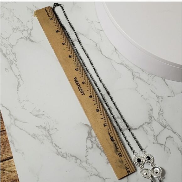 ARTISAN Mixed Metals Pendant Necklace Black Silver - Picture 7 of 7